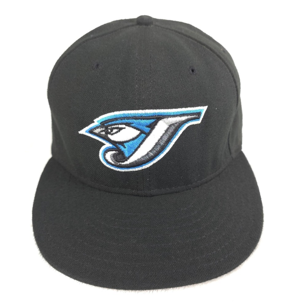 Toronto Blue Jays Hat On Field Players Cap Fitted 7 5/8 Black MLB Baseball USA